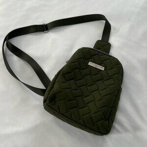 Destination Army Green Quilted Mini Backpack
